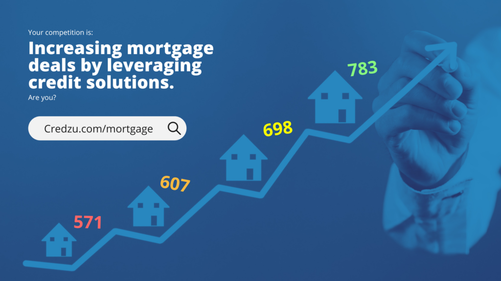 Increasing mortgage deals by leveraging credit solutions